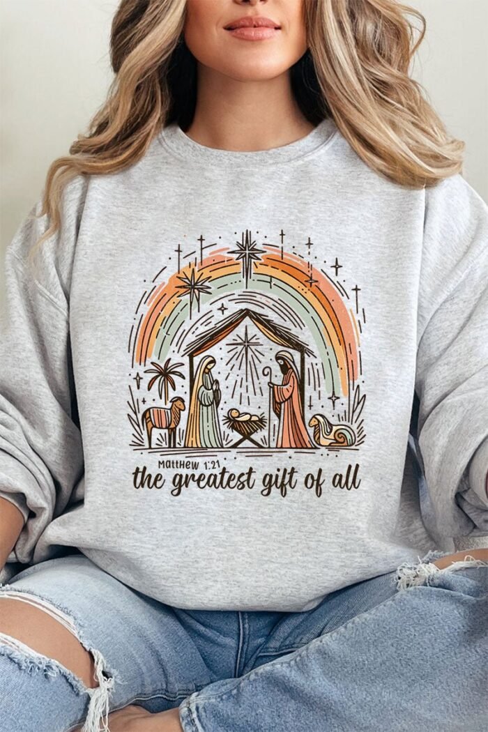 hpvjit-562mr-ash-sm-thegreatestgiftofall-hpv-762480.jpg The Greatest Gift Of All Unisex NuBlend Crew Sweatshirt