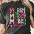 hpvjit-6901-blackleopard-sm-greenandpinkmerrychristmas-hpv-880173.jpg Green And Pink Merry Christmas Fine Jersey Tee