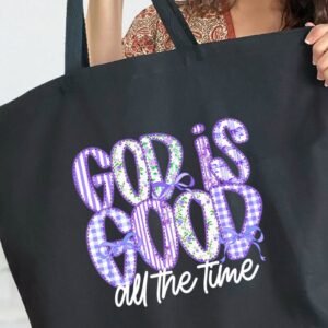 Coquette God Is Good Canvas Jumbo Tote