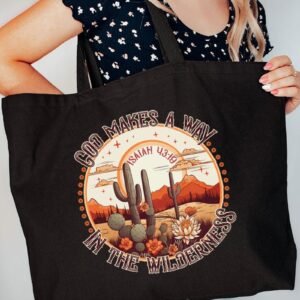 God Makes A Way Canvas Jumbo Tote
