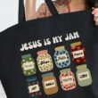 Jesus Is My Jam Canvas Jumbo Tote