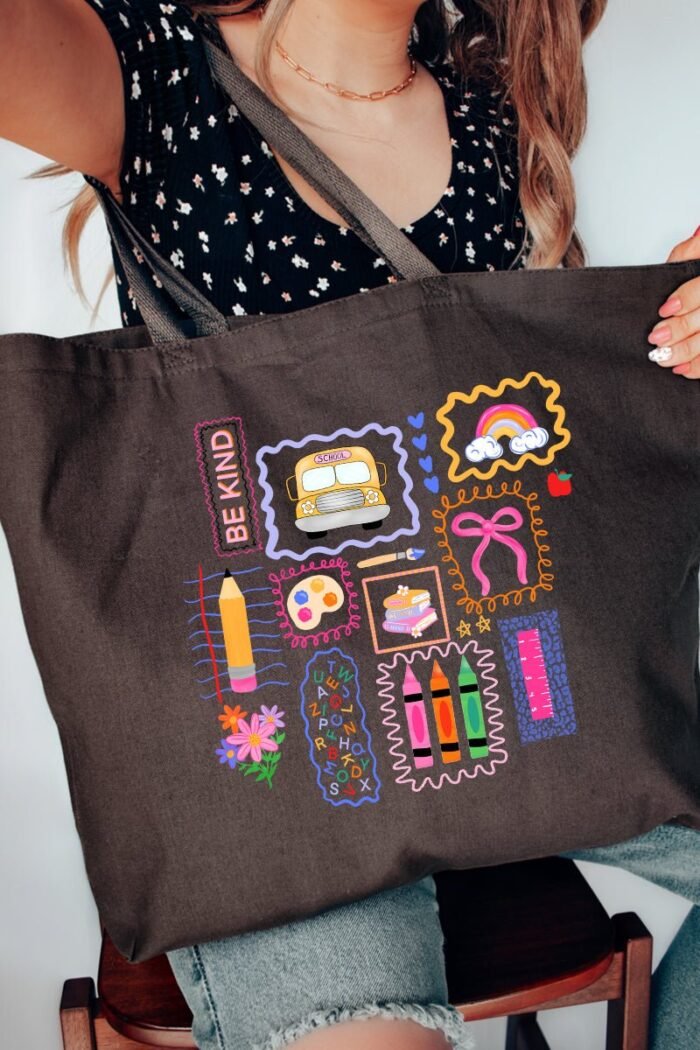 hpvjit-q600-black-preppyteacherswirl-hpv-2287021.jpg Preppy Teacher Swirl Canvas Jumbo Tote