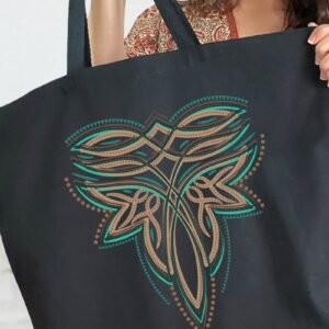 Tan Boot Stitch Canvas Jumbo Tote