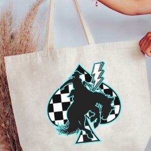 Turquoise Outlaw Canvas Jumbo Tote