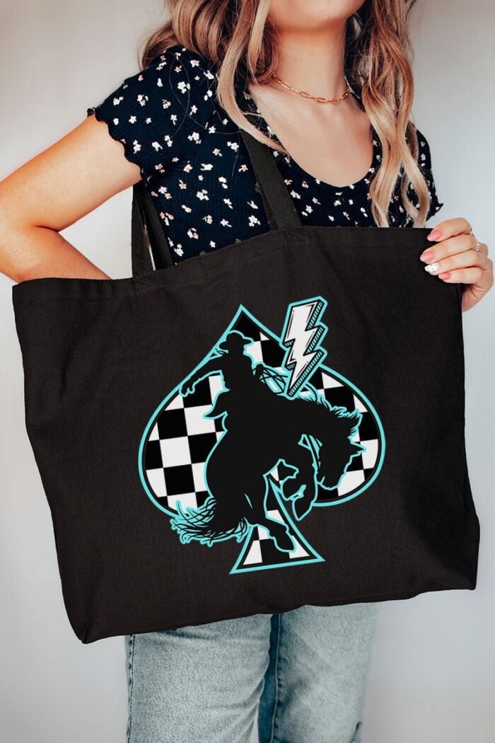 Turquoise Outlaw Canvas Jumbo Tote