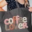 Faux Yarn Coffee Lover Canvas Jumbo Tote