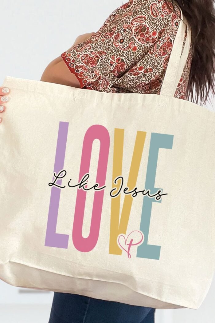 hpvjit-q600-lightpink-colorblocklovelikejesus-hpv-979305.jpg Colorblock Love Like Jesus Canvas Jumbo Tote
