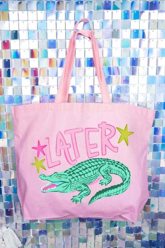 hpvjit-q600-lightpink-pinklatergator-hpv-2839576.jpg Pink Later Gator Canvas Jumbo Tote