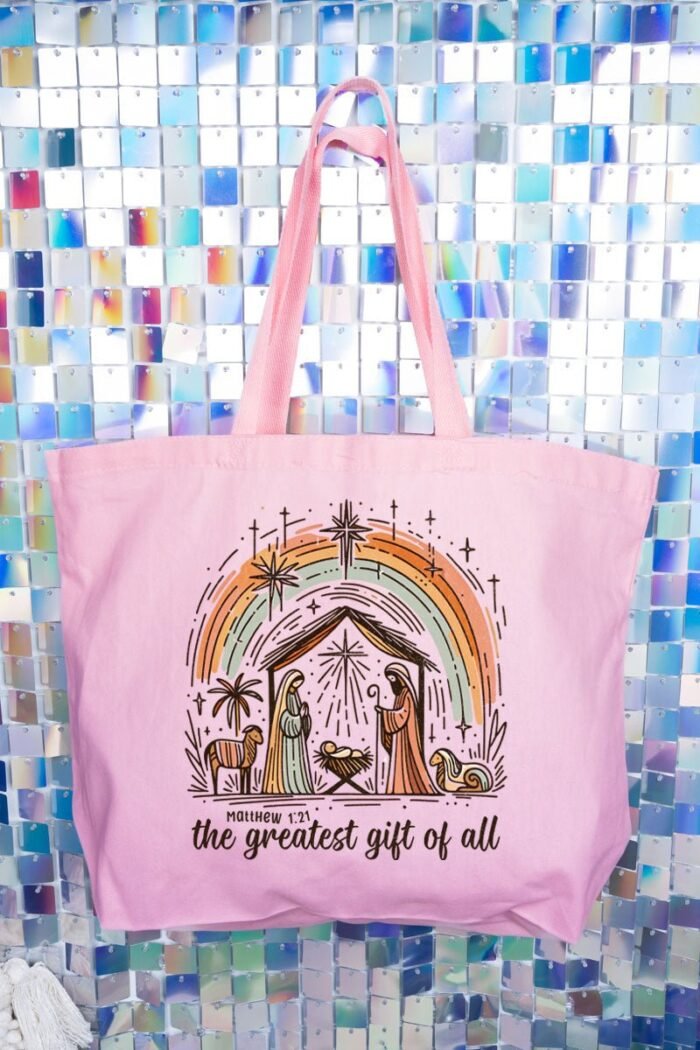 The Greatest Gift Of All Canvas Jumbo Tote