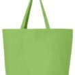 Mixed Print Trees Merry Christmas Canvas Jumbo Tote