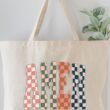 Checkered Amen Canvas Jumbo Tote