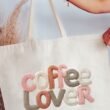 Faux Yarn Coffee Lover Canvas Jumbo Tote
