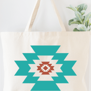 Punchy Aztec Canvas Jumbo Tote