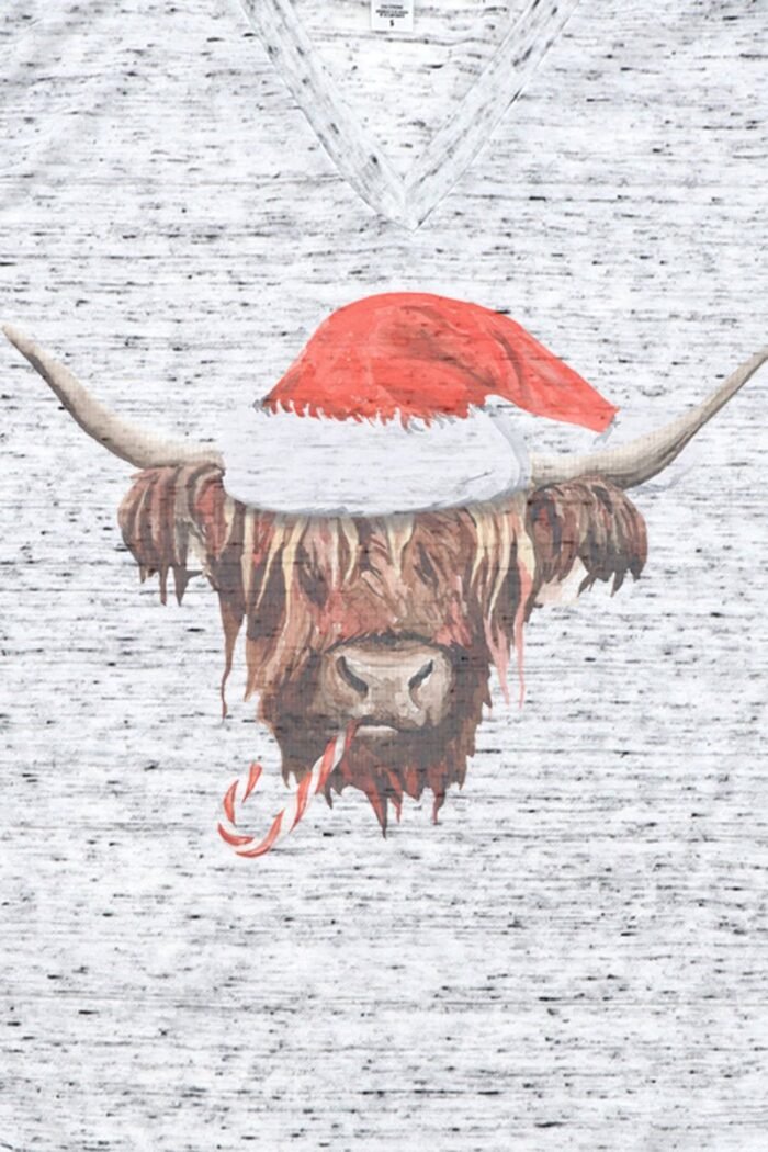 jit-30053655-stonemarble-xs-highlandcowchristmashighland-cow-christmas-unisex-v-neck-tee-697333.jpg Highland Cow Christmas Unisex V-Neck Tee