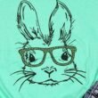 Bunny With Glasses Leopard Tri-Blend Short Sleeve Tee