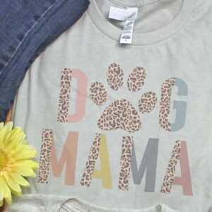 Colorful Dog Mama Tri-Blend Short Sleeve Tee