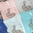 Doodle Bunny Leopard Tri-Blend Short Sleeve Tee
