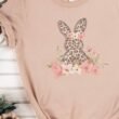 Floral Easter Bunny Tri-Blend Short Sleeve Tee