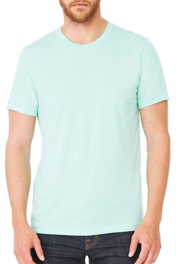 Bunny With Glasses Leopard Tri-Blend Short Sleeve Tee