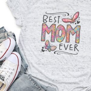 Floral Best Mom Ever Unisex Short Sleeve Tee