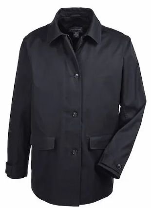 Men's Plus Size Twill Coat - Black Only