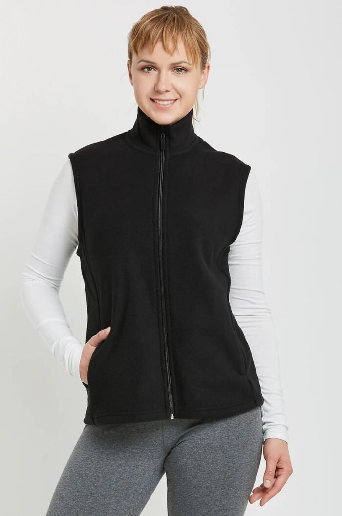 sofra_ladies_polar_fleece_vest_blac_680974.jpg Sofra Ladies' Polar Fleece Vest