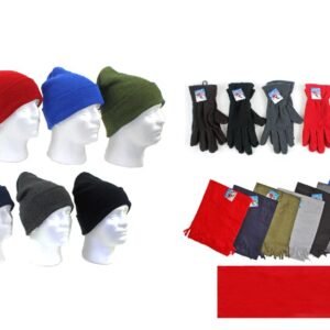 v374300902_s.jpg Women's Knit Hats, Fleece Gloves, And Solid Scarves