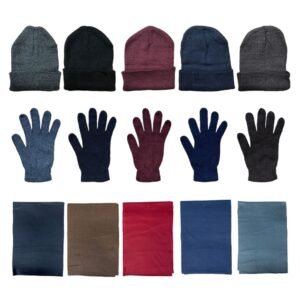 yacht_smith_unisex_3_piece_winter_s_579041.jpg Yacht & Smith Unisex 3 Piece Winter Set Hat, Gloves & Scarf In Assorted Colors