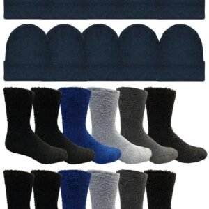 yacht_smith_wholesale_fuzzy_socks_a_506440.jpg Fuzzy Socks And Beanie Set For Men